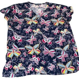 Serene Uniforms  V-Neck Ultra Soft Touch Microfiber Medical Scrub‎ Top Size S